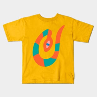 SNAKE SNACK Cute Charming Graphic Striped Animal - UnBlink Studio by Jackie Tahara Kids T-Shirt